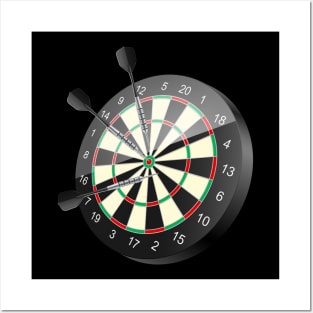 Dartboard With Darts Darter Posters and Art